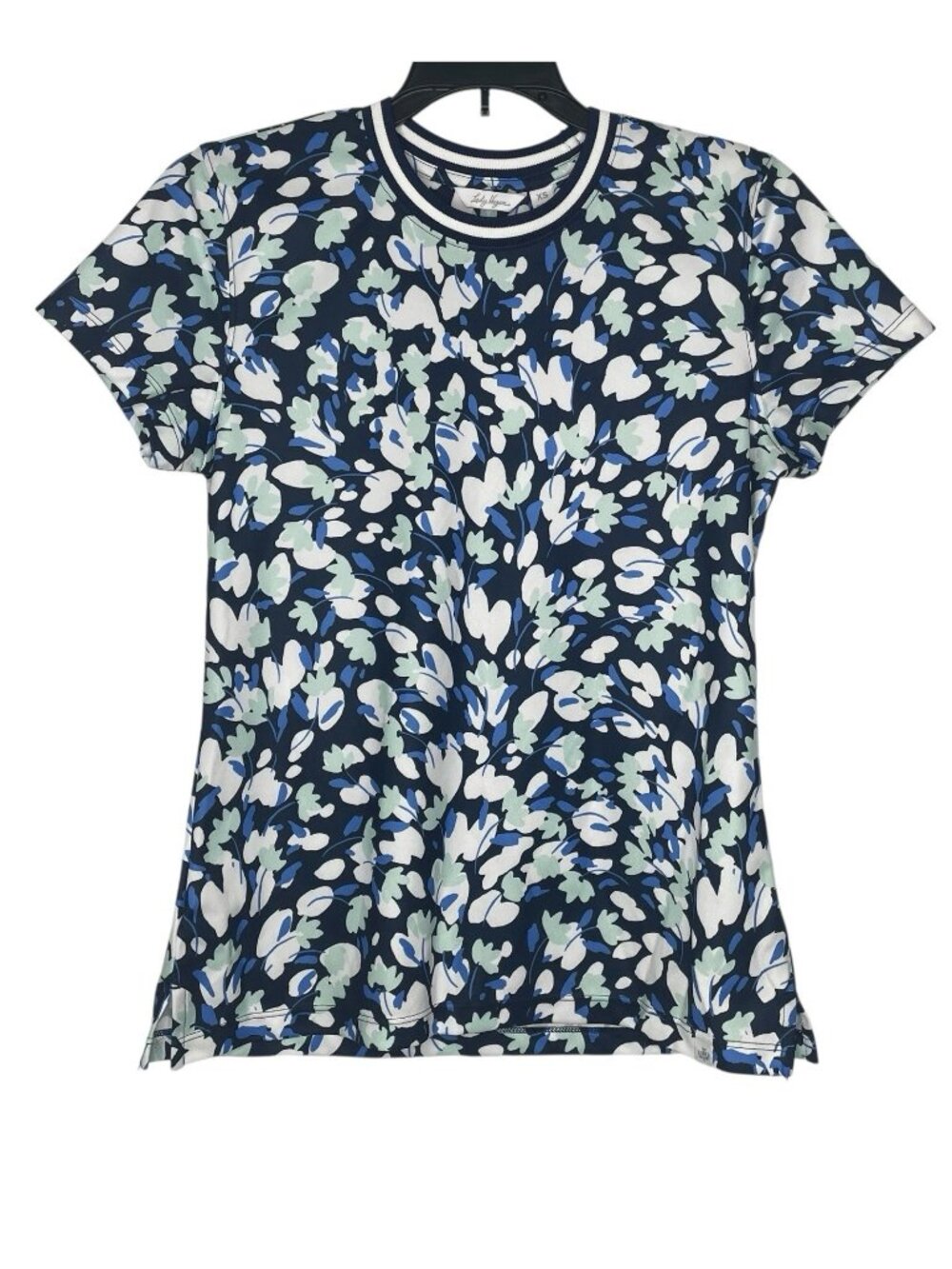 Lady Hagen Womens Shirt Size XS Floral Crew Neck UPF 25+ Moisture Wicking NWT